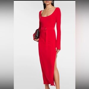 Norma Kamali Vibrant Red Long Sleeve Dress
M